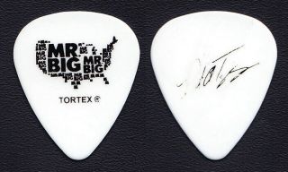 Mr.  Big Pat Torpey Signature White Guitar Pick - 2011 Around The World Tour