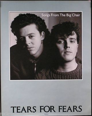 Tears For Fears 1985 Songs From The Big Chair Canadian Promo Poster