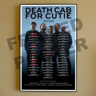 Death Cab For Cutie Framed Poster 2019 Tour Rare Promo Print - The Blue Ep Tour