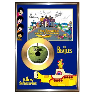 The Beatles - Signed Framed Gold Cd Disc Displays