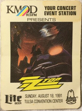 Zz Top 8 - 18 - 1991 Promo Sticker Arby’s Lite Beer Tulsa,  Ok Kmod 97.  5 Fm