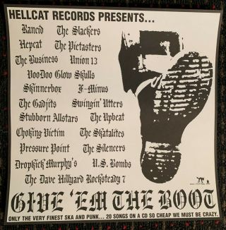 Give Em The Boot 16x16 Promo Poster 2sided Slackers Dropkick Murphys Ska Punk