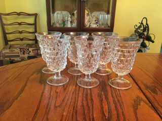 Set Of 6 Vintage Fostoria American Colony Whitehall Cube Footed 5 1/2 " Glasses