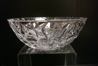 Gorgeous Tiffany & Co Rock Cut Lead Crystal Serving Bowl 9 "