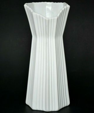 White Bisque Small Vase Art Deco Style 7 " Manfred Frey Ak Kaiser West Germany