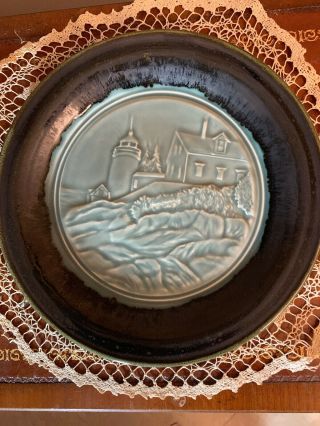 Edgecomb Potters Plate Plaque Portland Maine Lighthouse Wall Dinner
