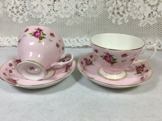 Royal Albert " Country Roses " Teacups And Saucers Pristine