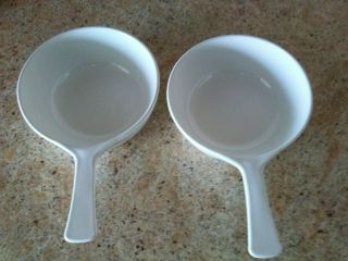 (2) Vintage Blue Cornflower Corning Ware 1 Pint Dishes With Handle P - 18 - B
