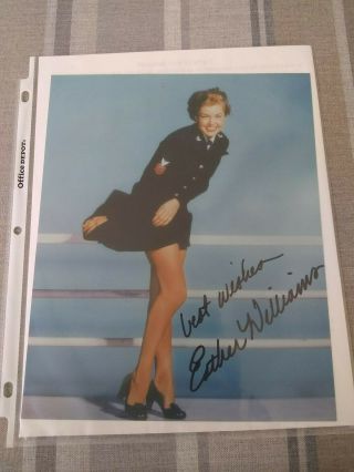 Esther Williams Sexy Autograph Signed Photo 8x10