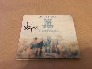 Marty Stuart - Way Out West - Country - Signed - Uk Cd Lp - Uacc