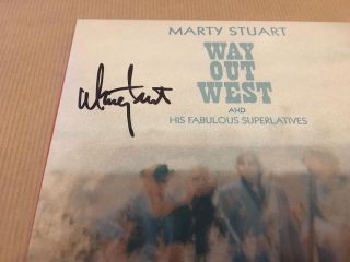 MARTY STUART - WAY OUT WEST - COUNTRY - SIGNED - UK CD LP - UACC 2
