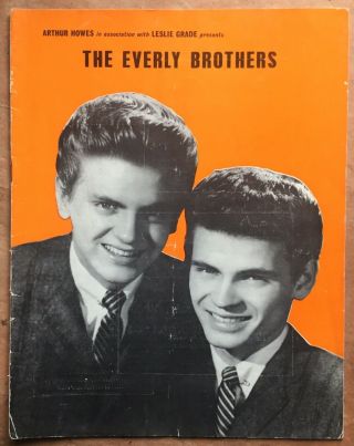 Everly Brothers The Crickets Concert Programme Uk Tour 1960