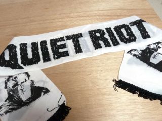 Quiet Riot - Logo - Vintage 80s Concert Scarf - Made In England