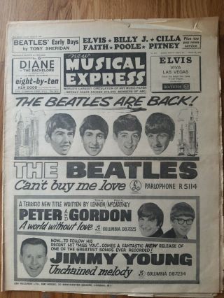 Nme Music Newspaper March 20th 1964 The Beatles Can 