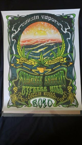 Slightly Stoopid/cypress Hill Cauzin Vapors 2010 Tour Poster Rare 50/175