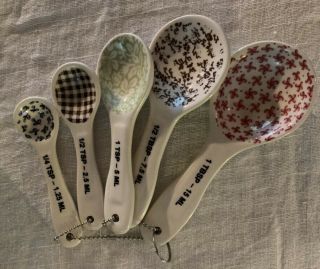 Rae Dunn By Magenta Measuring Spoon Set Of 5 Nwt