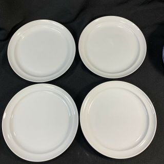 Set of 6 Over and Back White Porcelain My Table Dinner Plates 2