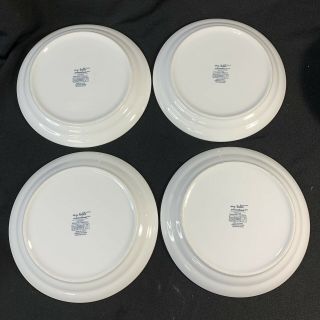 Set of 6 Over and Back White Porcelain My Table Dinner Plates 4