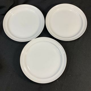 Set of 6 Over and Back White Porcelain My Table Dinner Plates 6