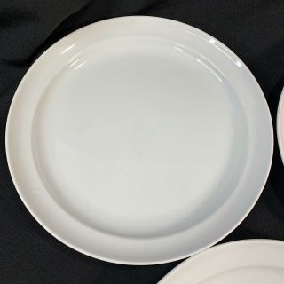Set of 6 Over and Back White Porcelain My Table Dinner Plates 8
