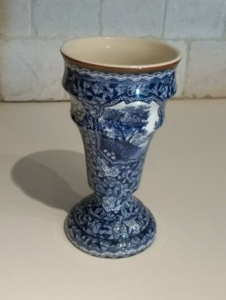 Antique Rare Villeroy & Boch Blue White Flamande Vase Bonn 1920 ' s 4
