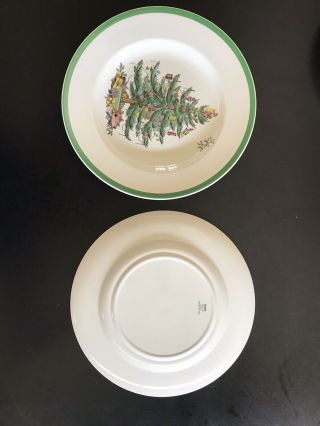 Set of 6 SPODE Christmas Tree Dinner Plates 10 1/2 