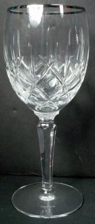 Gorham Crystal Lady Anne Platinum Water Goblet 7 - 5/8 "