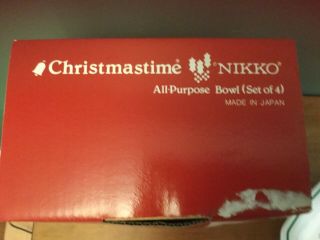 Set Of 4 Nikko Christmas all purpose Bowls, 3
