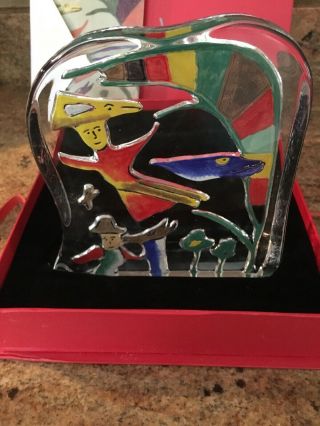 Matt Lamb Sasaki " Spirit Of Adventure” Glass Art Sculpture With Card