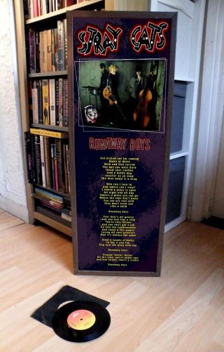 Stray Cats Runaway Boys Promo Poster Lyric Sheet,  Rock This Town,  Rockabilly