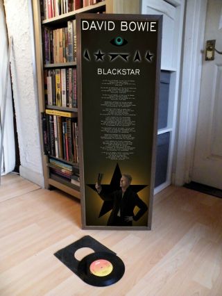 David Bowie Blackstar Promotional Poster Lyric Sheet,  Glam,  Space,  Mars 2rock,  Rebel