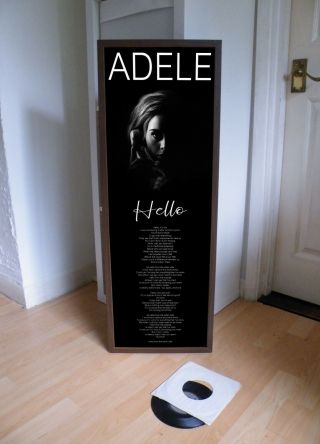 Adele Hello Promotional Poster Lyric Sheet,  Pop,  Rocksoul,  Jazz,  Music,  19,  21,  25