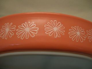 Pyrex Pink Daisy Divided 1.  5 Quart Covered Casserole Vegetable Dish 5
