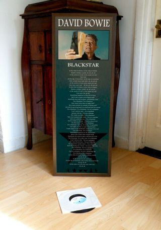 David Bowie Blackstar Promotional Poster Lyric Sheet,  Glam,  Space,  Mars,  Rock,  Rebel