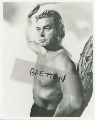 Johnny Weissmuller As Tarzan Rare Bw Print Photo