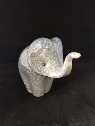 Langham Studio Handmade Crystal Elephant Art Glass Signed By Paul Miller