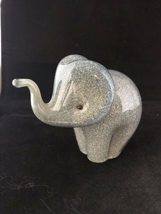 Langham Studio Handmade Crystal Elephant Art Glass SIGNED By PAUL MILLER 2