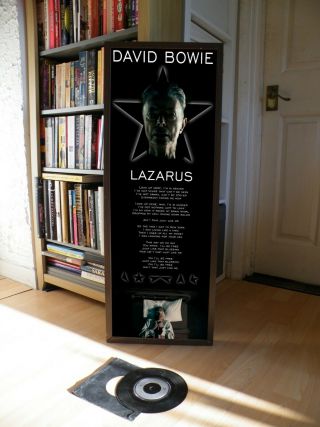 David Bowie Lazarus Promotional Poster Lyric Sheet,  Glam,  Space,  Mars,  Blackstar