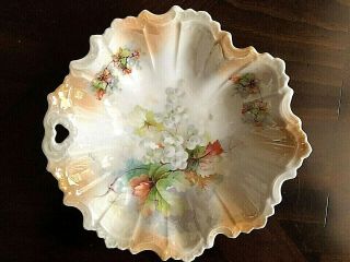 Antique Meissen/prussia 9 " Serving Bowl Floral Design Full Image - Meissen