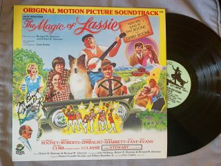 Pernell Roberts Autographs " The Magic Of Lassie " 1978 Movie Soundtrack Record