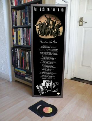 Paul Mccartney Wings Band On The Run Promotional Poster Lyric Sheet,  Beatles,