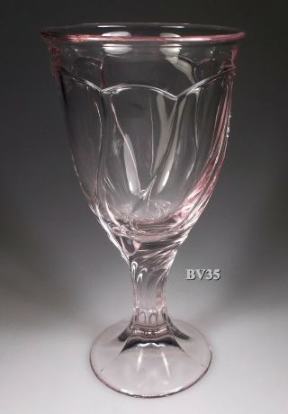 Noritake Crystal Sweet Swirl Pink Water Goblet 7 3/8 " - Set Of 2 Goblets