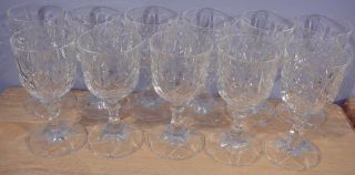 11 Cross & Olive Crystal Sherry Glasses 5.  25 " H