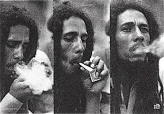 Bob Marley Flag/ Tapestry/ Fabric Poster " Triple Smoke "