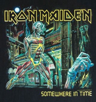 IRON MAIDEN - Somewhere In Time Tour - Official T - Shirt (S) OG 2004 3
