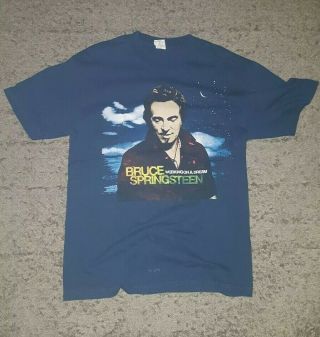 Bruce Springsteen On A Dream 2009 World Tour Band T Shirt Large Blue