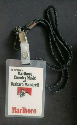 Marlboro Country Music Backstage Pass Barbara Mandrell