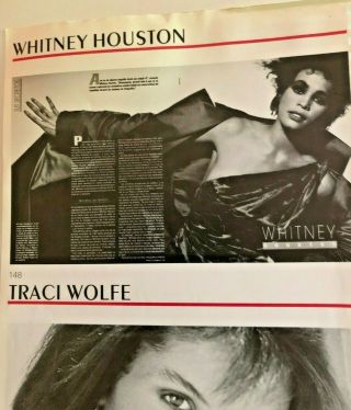Rare Wilhelmina Modeling Agency Look Book Page Of Whitney Houston