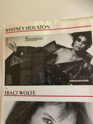 Rare Wilhelmina Modeling Agency Look Book Page of Whitney Houston 3