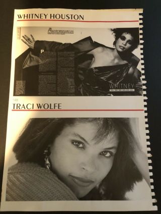 Rare Wilhelmina Modeling Agency Look Book Page of Whitney Houston 4